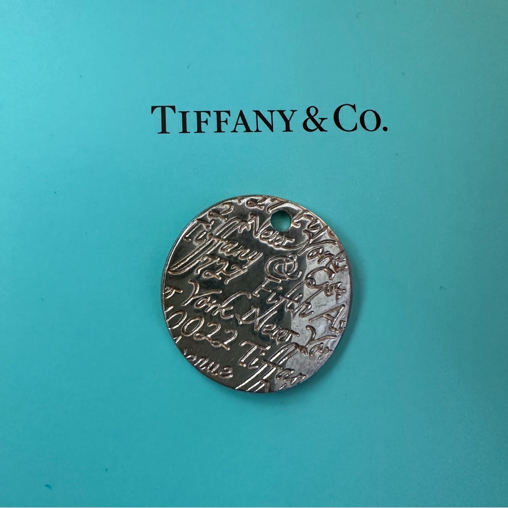 Tiffany & Co. New York Fifth Avenue Notes Large Necklace Charm